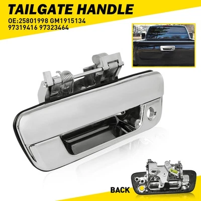 Tailgate Handle Chrome Housing For 2004-2012 Chevrolet Chevy Colorado GMC Canyon - Image 1 of 4