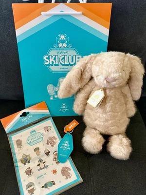 Jellycat Ski Club LA Grove Exclusive Bashful Franilla Luxe Bunny Bundle NWT - Image 1 of 4