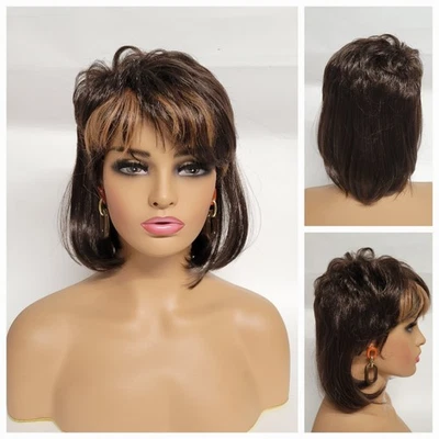 💕 RETRO! LAYERED SHOULDER WIG TEXTURED MIXED CARAMEL LONG BACK DAILY FASHION  - Image 1 of 4