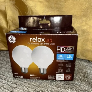 GE Relax 60-Watt EQ A15 Soft White Dimmable LED Light Bulb (2-Pack) - Picture 1 of 5