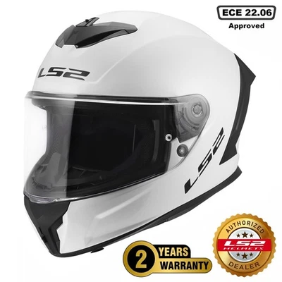 LS2 FF820 RAPID III FULL FACE LIGHTWEIGHT MOTORCYCLE ECE22.06 CRASH HELMET WHITE