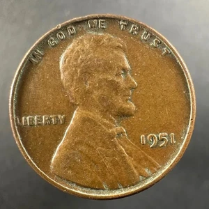 1951 Lincoln Wheat Cent – Well-Worn Detail - Picture 1 of 4