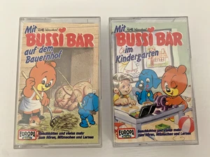 2 x BUSSI BÄR Hörspielkassette (Europa, ... auf dem Bauernhof+im Kindergarten) - Bild 1 von 3