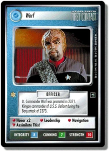 Worf - First Contact - Star Trek CCG 1E - Picture 1 of 6