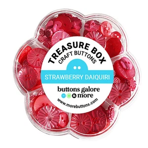 2 Pack Buttons Galore Treasure Box-Strawberry Daquiri TBX-107 - Picture 1 of 2