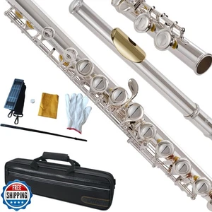 KAYATA C Querflöte - versilbert, 16 Tasten geschlossenes Loch, Offset G und Split E Mech - Bild 1 von 5