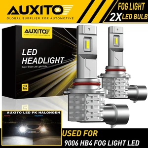 AUXITO HB4 9006 LED Headlight Kit Bulb Combo High Low Beam Super White 6500K 2PC - Picture 1 of 15