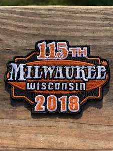 115th Milwaukee 2018 Bike Rally Patch. Orange, White And Black 3”x3.5” Patch. - Picture 1 of 5
