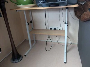 80x40cm Computertisch mit Rollen Laptoptisch Schreibtisch Beistelltisch - Bild 1 von 3