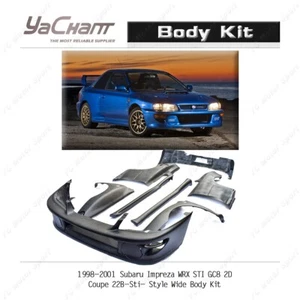 FRP Wide Body Kit For 98-01 Subaru Impreza WRX STI GC8 2D Coupe 22B-Sti- Style - Picture 1 of 24