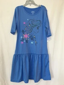 New Disney Frozen 2 Elsa Soft Dress Girls Perwinkle soft XS,S,M - Picture 1 of 4
