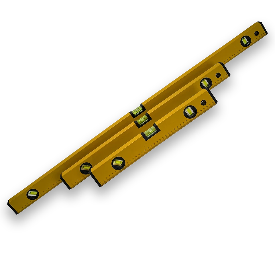 Wasserwaagen Set 3-teilig Wasserwaage Messwerkzeug Alu 40 60 100 cm gelb NEU&OVP - Bild 1 von 1