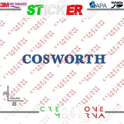 ADESIVO STICKER LOGO COSWORTH MISURE PERSONALIZZATE - Immagine 1 di 2