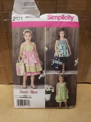 Simplicity Sewing Pattern #2171 Child Sundress Dress Top BLOOMERS -UNCUT FF- - Image 1 of 4