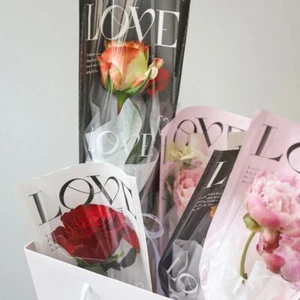 Transparent Einzel-Bouquet-Tasche Einzelne Rose Verpackung Abschluss feier - Picture 1 of 17