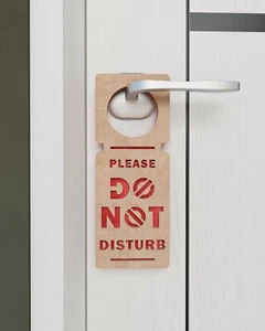 Premium Wood Door Hanger - Do Not Disturb | Come In- Personalized Knob Sign - Picture 1 of 10
