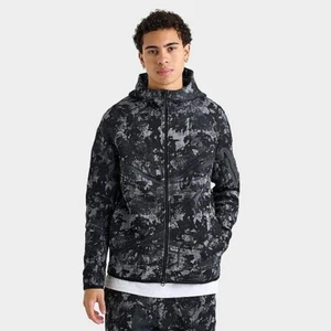 Nike Tech Fleece Camo Windrunner Mens Full-Zip Hoodie HV5055 060 Gray L NWT$145 - Picture 1 of 6