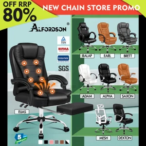 ALFORDSON Office Chair Mesh Executive Gaming Seat Leather Fabric Racing Tilt - Picture 1 of 651