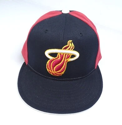 Miami Heat Hat Adidas NBA Basketball Official Cap L/XL Fitted Flex Fit Fitmax  - Image 1 of 4