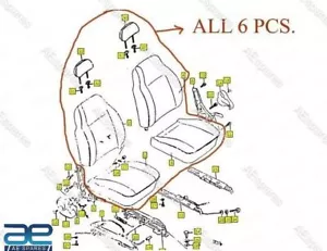 For SUZUKI Samurai SJ413 SJ410 CUSHION ASSY FRONT RH / LH ALL 6 PCS. - Foto 1 di 6