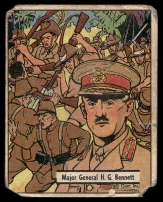 War Gum #32 1942 Major General H.G. Bennett bajo grado Foto 1 de 2