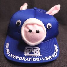 Vtg 90s Hot Hogs Pig Corporation Mesh Back Trucker Snapback Funny Tail Snout