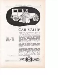 1921 Dixie Flyer Limousine Motor Car Co Print-Ad / Chauffeurreiches Paar zu Fuß - Bild 1 von 1