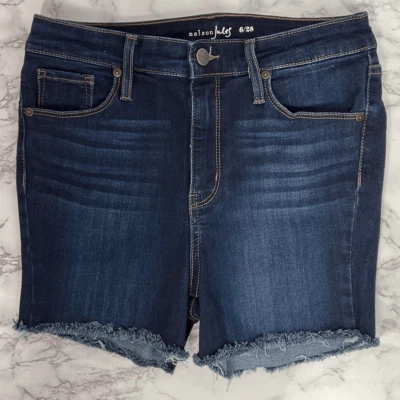 Maison Jules Size 6 Blue Dark Wash Custom Cutoff Denim Shorts 28 in Women - Image 1 of 4