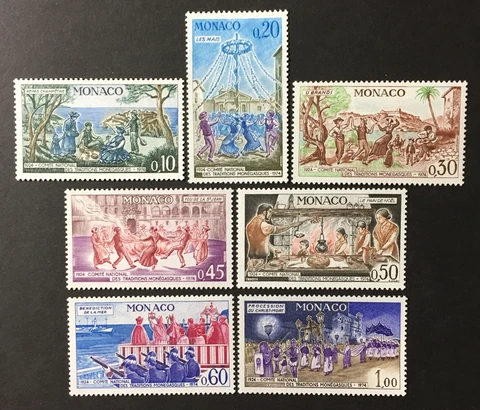Monaco #YT939-YT945 MNH 1973 Monegasque Customs [885-891] Cover