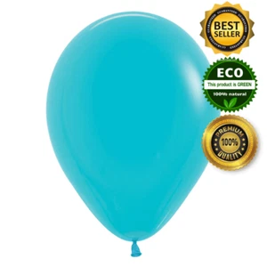 Sempertex Fashion Caribbean Blue Latex Balloons Helium 12 inch Party Decorations - Picture 1 of 2