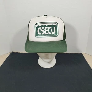 Vintage Sportcap CSECU Serving State Employees Foam Mesh Snapback Trucker Hat - Picture 1 of 10