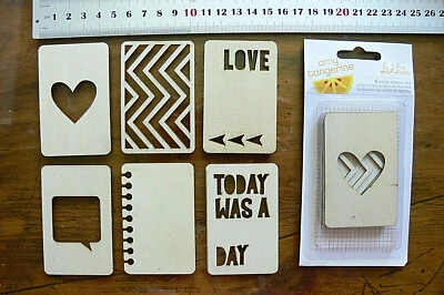 6 ETIQUETAS CHAPA MADERA ESTILO MIXTO - 47x74mm - Listo 2 colores a tu elección Foto 1 de 4