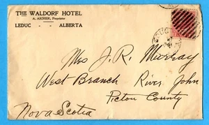 Alberta - Leduc, 1912, The Waldorf Hotel c/c and Letterhead - Picture 1 of 3