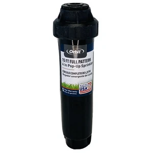 Orbit 54346 Full-Circle Pop-Up Sprinkler, Black, Plastic, 4" - Picture 1 of 7