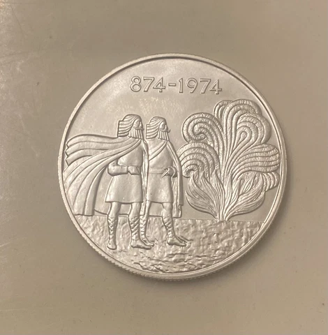 Iceland 1000 kronur 1974 silver Cover