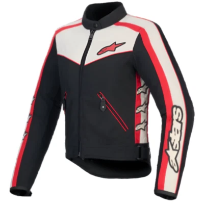 Alpinestars Stella T-Dyno WR MOTORBIKE MOTORCYCLE JACKET Black Ecru Bright Red - Image 1 of 2