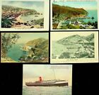 FÜNF Vintage Catalina Island, Kalifornien Boot & Bucht Postkarten - AA-13