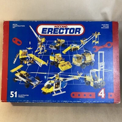 NEW Meccano Erector Set #4 Construction Set 51 Models Metal Pieces (set 030404) - Image 1 of 4