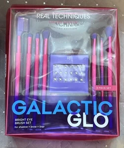 Real Techniques Galactic Geo Bright Eye Makeup Brush Kit, 8 Piece Set, NEW - Picture 1 of 2