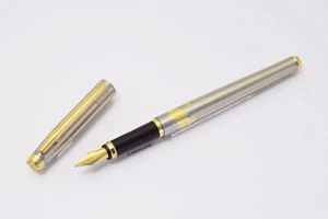 Elysée Globtrotter Patronen-Füllhalter 24K Vergoldet B Feder - Picture 1 of 5