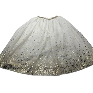 Cat And Jack Girl's Size Medium 7-8 Skirt Lined Lace And Sparkles White Preowned - Picture 1 of 9