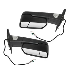 Black Left & Right Side Mirror For 2019-2021 Ram 2500 3500 NEW - Foto 1 di 13
