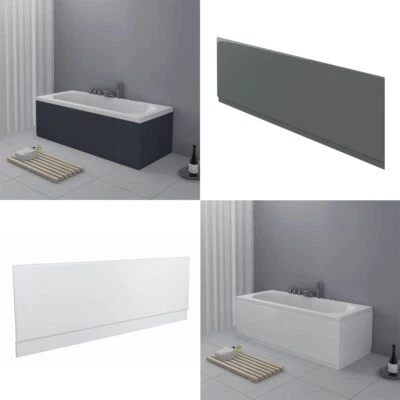 NUIE Acubase Fully Waterproof Front End Bath Panel & Plinth White Anthracite Bathroom