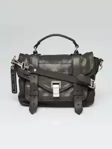 Proenza Schouler Grey Leather PS1 Tiny Satchel Bag - Picture 1 of 12