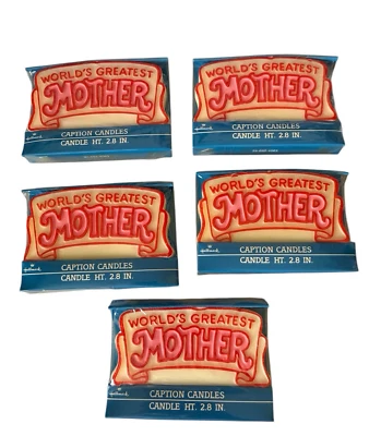 Lote de 5 velas de topo de bolo para mãe World’s Greatest - Imagem 1 de 4