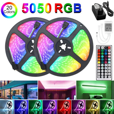 LED Stripe Streifen RGB 5050 Band Leiste Licht Wasserdicht Lichterkette 1m-30m - Bild 1 von 4