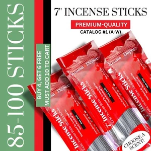 100 Incense Sticks 7'' Heavily Scented Quality Hand Dipped Charcoal  Sticks BULK - Picture 1 of 65