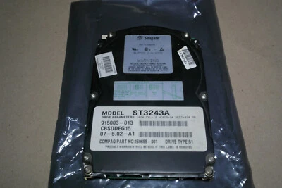 SEAGATE ST3243A IDE HARD DRIVE 214MB 915003-013 CBSDDEG15 - Image 1 of 4