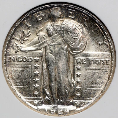 1924-D Standing Liberty Quarter, ANACS MS 64 - Image 1 of 4