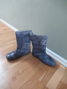 Gummistiefel,Größe 34,Regenstiefel,Outdoor,wasserfest,Jeans Optik,blau - Bild 1 von 7
